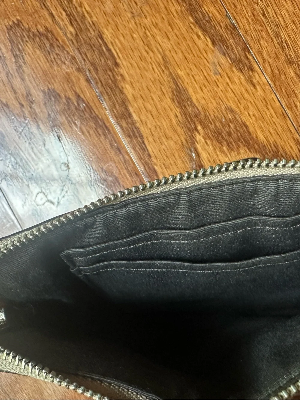 Coach wristlet metallic